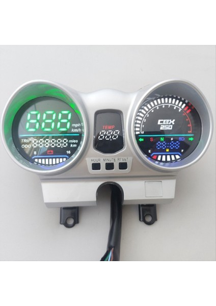 12V Motosiklet Hız Türometresi Evrensel LCD Gösterge Tablosu Takometre Tacho Honda CBX250 CBF250 Twister 2001-2008 (Yurt Dışından) fırsatları