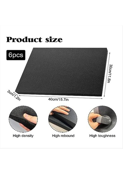 6 Adet Poliüretan Köpük Tabakaları Kasa Ambalaj Için Araç Kutusu Için Köpük Pedler Cuttable Crafts Köpük Pedler 40X30X3CM (Yurt Dışından) modelleri
