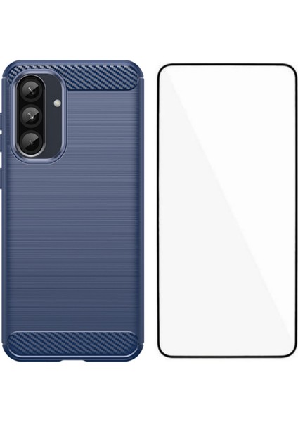 Samsung Galaxy A56 5g Büyük Lens Deliği Fırçalanmış Doku Tpu Telefon Kılıfı Ekran Filmi ile (Yurt Dışından)