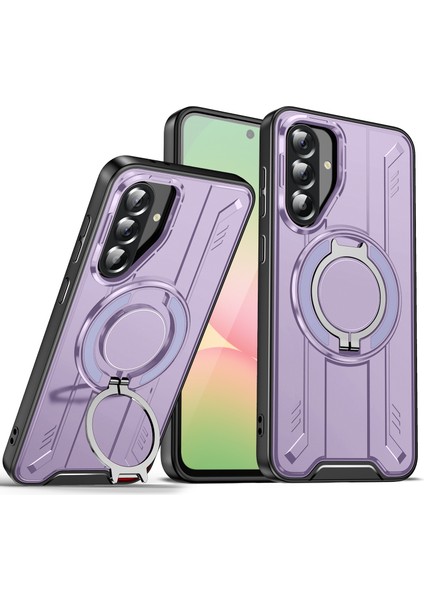 Samsung Galaxy A56 5g Döner Halka Destekli Pc + Tpu Darbeye Dayanıklı Telefon Kılıfı (Yurt Dışından)