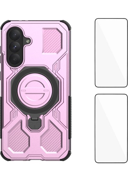 Samsung Galaxy A56 5G Kickstand PC TPU Telefon Kılıfı 2 Adet Ekran Filmi ile (Yurt Dışından)