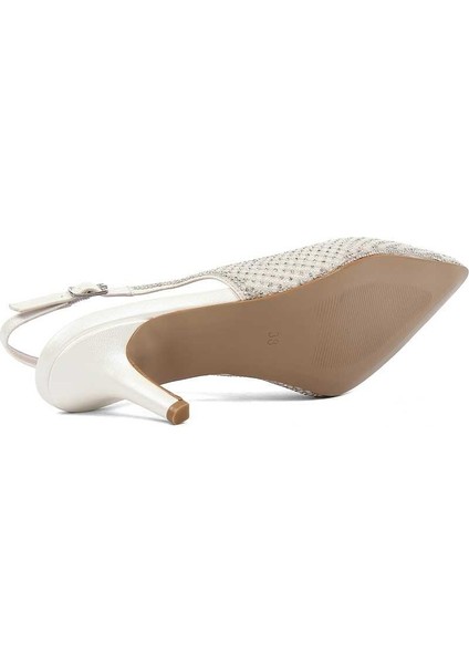 Kadın Sedef Taşlı Ince Topuklu Abiye Ayakkabı