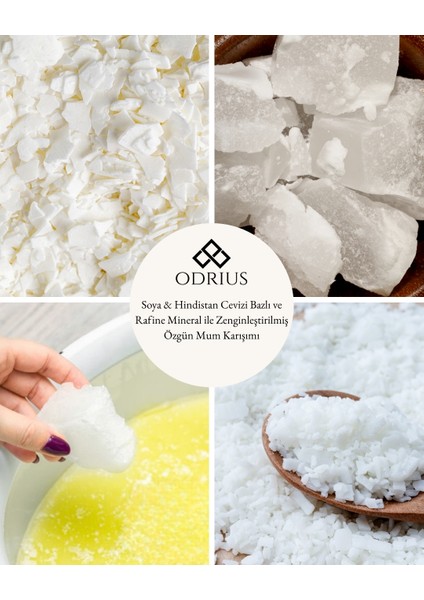 SANTA Kokulu Mum – Portakal, Tarçın & Vanilya – Yılbaşı Ruhunu Yansıtan Sıcak Atmosfer – Soya & Hindistan Cevizi Bazlı ve Rafine Mineral ile Zenginleştirilmiş Özgün Mum Karışımı – 150 Gram - ODRIUS