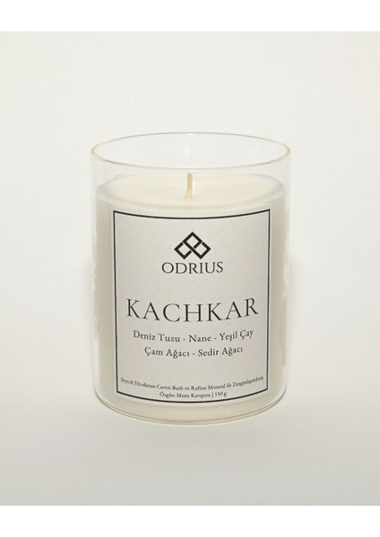 KACHKAR Kokulu Mum – Çam & Sedir – Ferah ve Temiz Koku – El Yapımı Uzun Süreli Mum – Soya & Hindistan Cevizi Bazlı ve Rafine Mineral ile Zenginleştirilmiş Özgün Mum Karışımı – 150 gram - ODRIUS fiyatları
