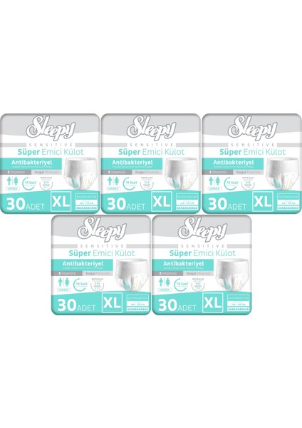 Hasta Bezi Yetişkin Emici Külot Xl - Ekstra Büyük - Extra Large 150 Adet (5pk*30)