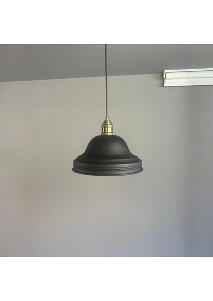 Ulmete Siyah Lale Başlık Tekli Sarkıt Avize Salon Ofis Otel Avizeleri Tasarım Vintage fiyatları