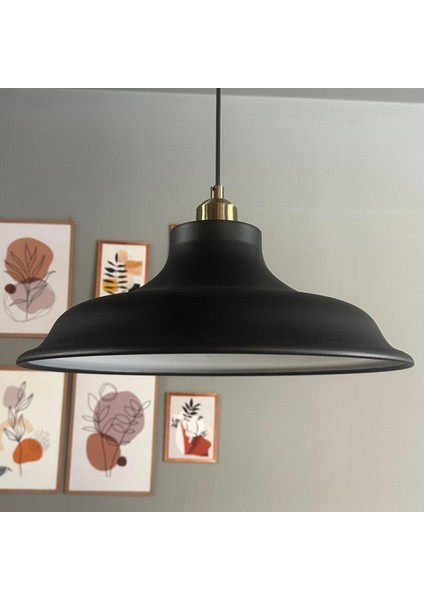 Bergo Siyah Yarım Lale Başlık Avize Salon Oturma Odası Yatak Odası Sarkıt Modeli fiyatları