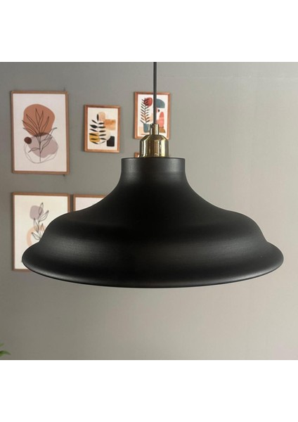 Bergo Siyah Yarım Lale Başlık Avize Salon Oturma Odası Yatak Odası Sarkıt Modeli fırsatları