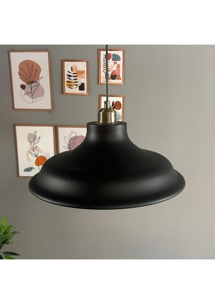 Bergo Siyah Yarım Lale Başlık Avize Salon Oturma Odası Yatak Odası Sarkıt Modeli indirimleri