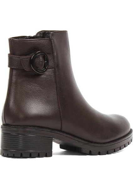 Kadın Kahverengi Fermuarlı Tokalı Deri Bot fırsatları