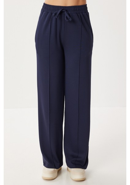 Kontrast Şeritli Modal Alt-Üst Takım LCI0062 Lacivert fırsatları