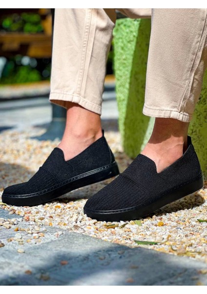 KB-114 Kuback Siyah Triko Siyah Yüksek Taban Bağcıksız Günlük Erkek Ayakkabı modelleri