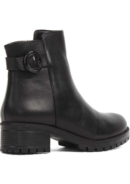 Kadın Siyah Fermuarlı Tokalı Deri Bot fırsatları