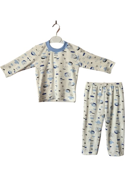 Bulut ve Yağmur Desenli Unisex Bebek Pijama Takımı fiyatları