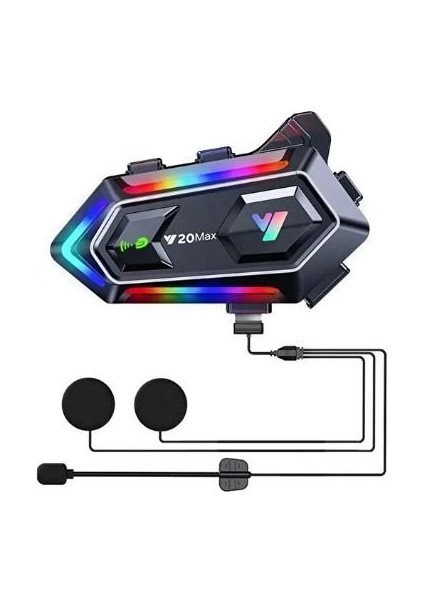 V20 Max Wireless Intercom Akıllı Motosiklet Kask Kulaklığı (300 Metreye Kadar Etkili) fiyatları
