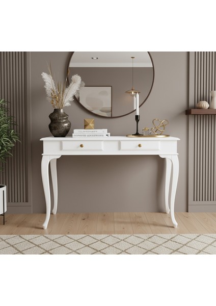 100 cm Masif Lükens Beyaz Dresuar