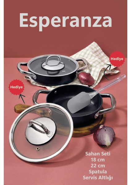 Esperanza Sahan Seti 6 Parça Siyah