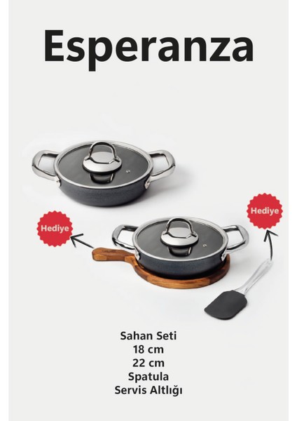 Esperanza Sahan Seti 6 Parça Siyah fiyatları