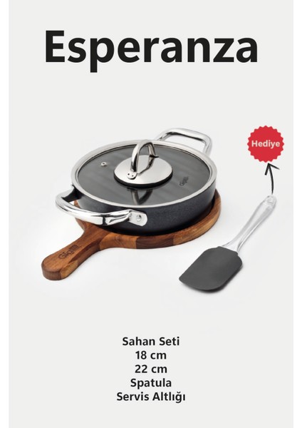 Esperanza Sahan Seti 6 Parça Siyah modelleri