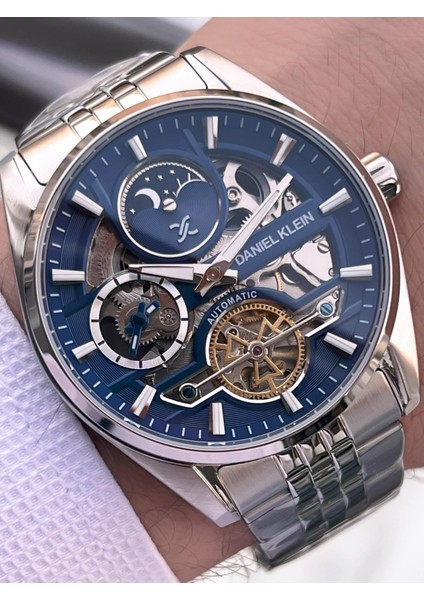 Otomatik Mekanizma Mehtap ve Güneş Kadranlı 2 Yıl Garantili Erkek Kol Saati OTM.14266.4 modelleri