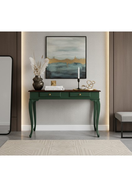 100 cm Masif Lükens Yeşil Ceviz Dresuar