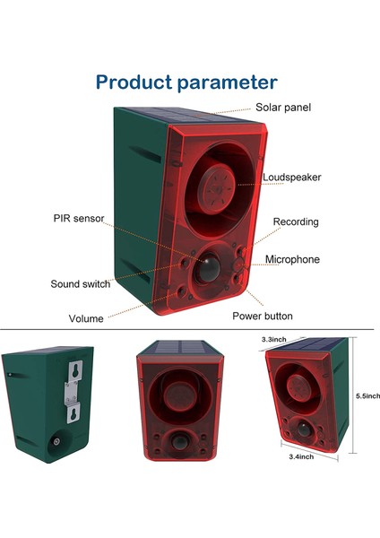 Uzaktan Kumanda ile Açık Güneş Hareket Sensörü Alarmı 130DB Ses Işık Alarmı Sireni Ses Alarmı Güvenlik Alarm Sistemi (Yurt Dışından) fiyatları