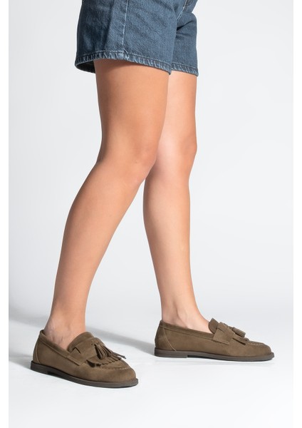 Kadın Loafer Püsküllü Günlük Ayakkabı Petlin Kahve Süet fırsatları