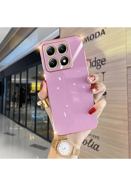 Mi 14T Pro Uyumlu Kamera Korumalı Parlak Kaplamalı Şık Silikon Kapak