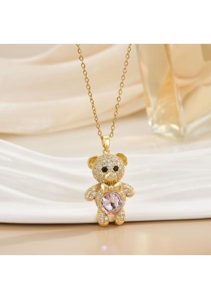 Yeni Çelik Köprücük Kemiği Zinciri Dönen Kolye Kolye Kadın Basit Yüz Aksesuarlı Hafif Lüks (Yurt Dışından)