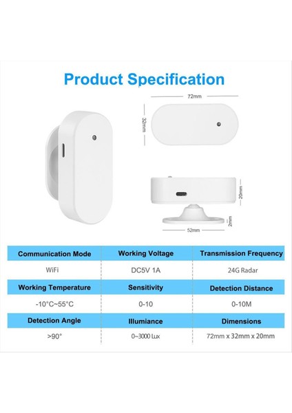 Tuya Wifi 24G Millimetre Dalga Insan Varlık Dedektörü Radar Işık Algılama Dedektörü Sensör Hareket Sensörleri Akıllı Ev (Yurt Dışından) indirimleri