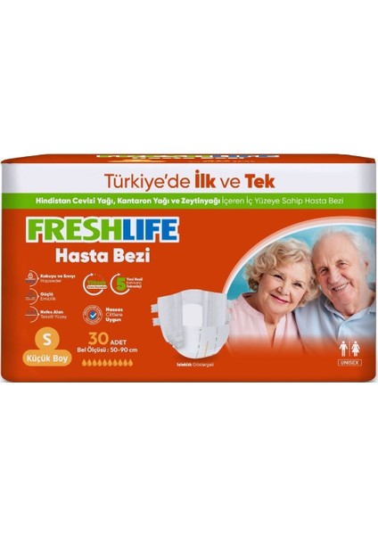 Yetişkin Hasta Bezi Bel Bantlı S - Küçük - Small 240 Adet (8pk*30) fiyatları