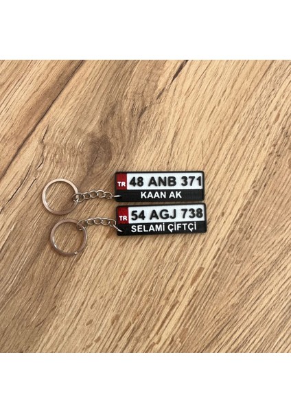 Kişiye Özel Plaka Anahtarlık Çiftli Set (2 Adet) - Isimli ve Plakalı Araç Anahtarlığı