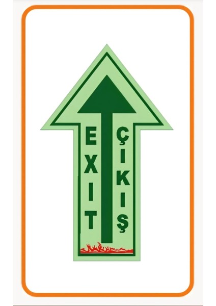 Lümen Folyo Baskılı Fosforlu Yer Okları Acil Çıkış & Exit Yönlendirici