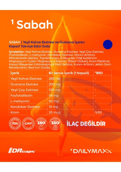 SlimRoutine I Yeşil kahve ve Bromelain İçeren Takviye Edici Gıda I 30+30 Kapsül I İki Formül - Tek Rutin I indirimleri