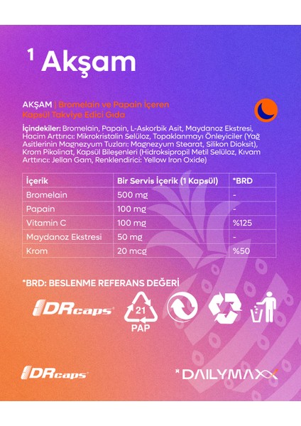 SlimRoutine I Yeşil kahve ve Bromelain İçeren Takviye Edici Gıda I 30+30 Kapsül I İki Formül - Tek Rutin I