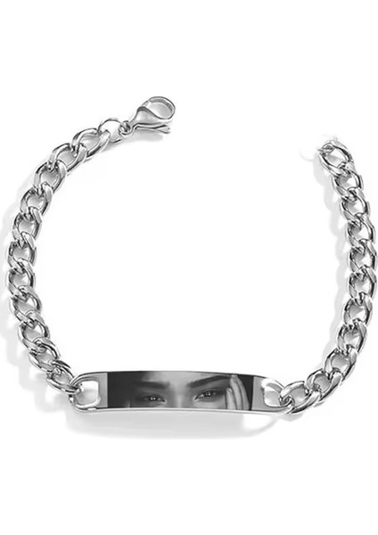 Harfli Kişiye Özel Göz Resim Baskılı Paslanmaz Çelik Bileklik Sevgiliye Hediye SCB83H fırsatları