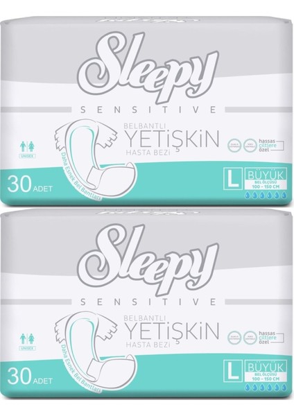 Yetişkin Hasta Bezi Bel Bantlı L - Large - Büyük 60 Adet (2pk*30)