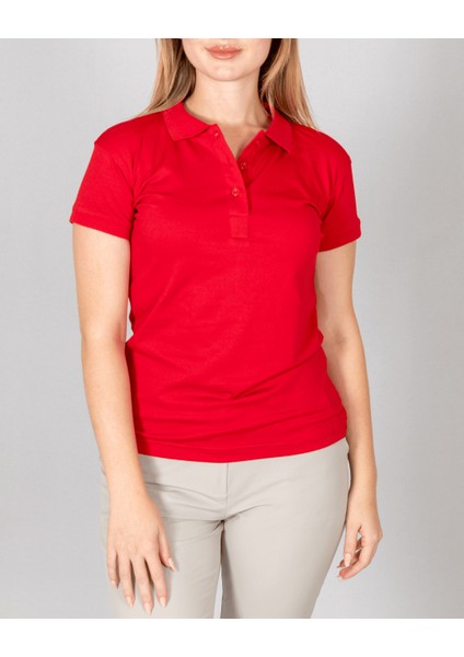 Kadın Slim Fit Polo Yaka T-Shirt