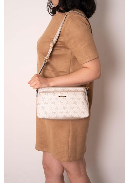 Silver & Polo Bej - Kum SP1184 Kadın Çapraz Çanta