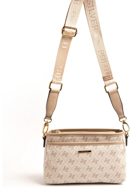 Silver & Polo Bej - Kum SP1184 Kadın Çapraz Çanta