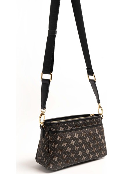 Silver & Polo Füme - Siyah SP1184 Kadın Çapraz Çanta