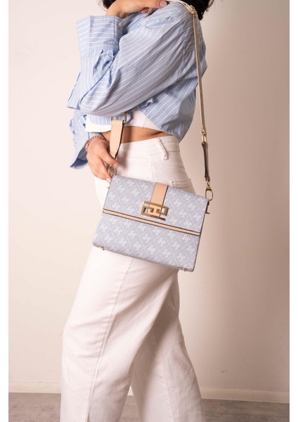 Silver & Polo Mavi - Ten SP1009 Kadın Çapraz Çanta