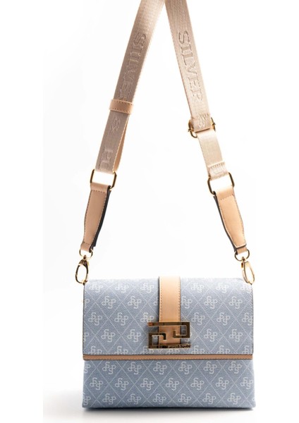 Silver & Polo Mavi - Ten SP1009 Kadın Çapraz Çanta