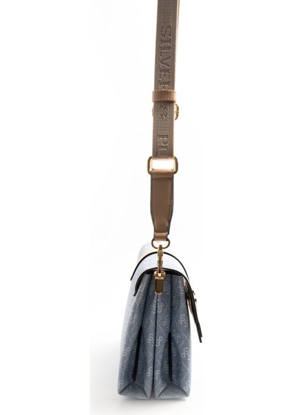 Silver & Polo Mavi - Ten SP1009 Kadın Çapraz Çanta