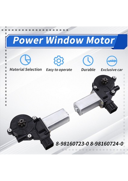 8-98160723-0 Araba Güç Penceresi Motor Ön Solda Solda Isuzu Dmax 12-19 8981607230 8981607240 Otomobil Parçaları 8-98160724-0 (Yurt Dışından) fırsatları