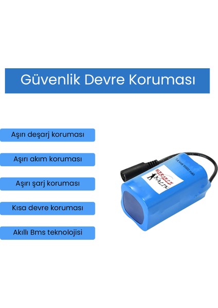 Yemleme Botu Pili 7.4V 10000 Mah Fabrikasyon Kalite Akıllı Bms Koruma Sistemi Tekne Pili fırsatları