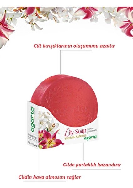 Doğal Zambak Sabunu Cilt Kırışıklıklarını Azaltan 150 G El Yapımı Sabun modelleri