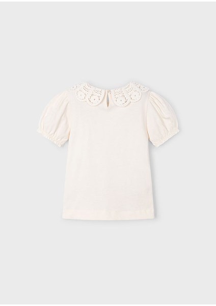 04-10 Yaş Kız Çocuk Mayoral Bej Pantolon Bluz Takım - Bej modelleri