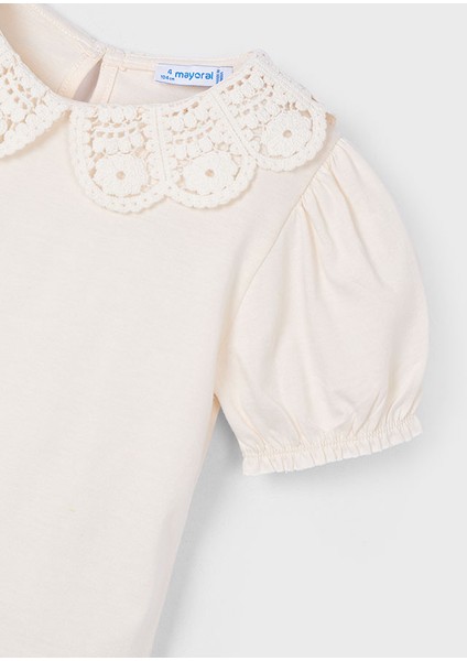04-10 Yaş Kız Çocuk Mayoral Bej Pantolon Bluz Takım - Bej fırsatları