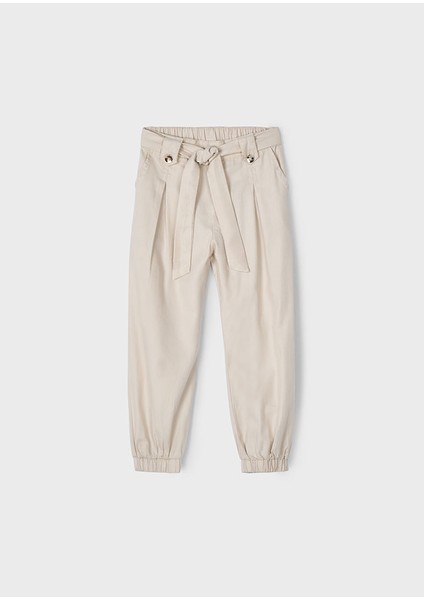 04-10 Yaş Kız Çocuk Mayoral Bej Pantolon Bluz Takım - Bej indirimleri